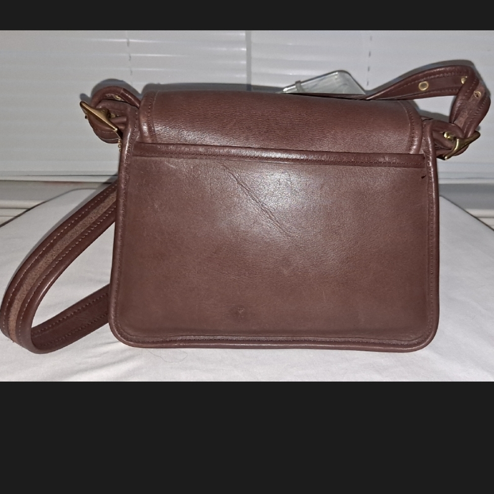 Coach Rambler Brown Leather Shoulder Handbag 9061 - Picture 2 of 8